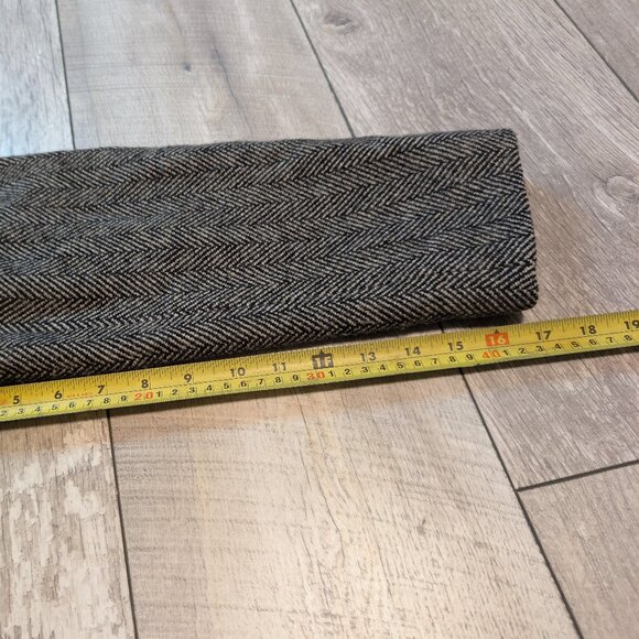 Banana Republic Herringbone Wool Blend Coat | Real Fur Collar | Women's Size XL - Picture 14 of 14